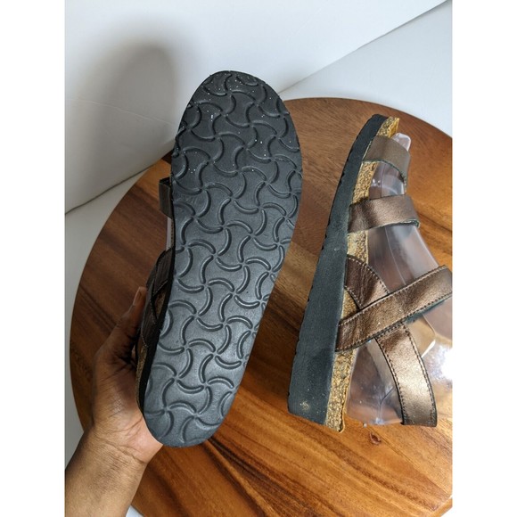 Naot Kayla 38 womens sandals US size 7 / 7.5 copper leather brown footbed - Picture 8 of 10